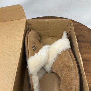 Ugg Australia Scuffette II Womens Suede Chestnut with Wool Lining Slippers Sz 6